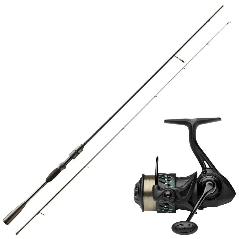 Black Week Ultra Light Spinn Combo - Okuma Psycho Stick 0,5–3,5g x Savage Gear Fishing-King 1000 Special FD